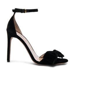 Valentino Garavani  Bow Elegant Black Velvet Heels